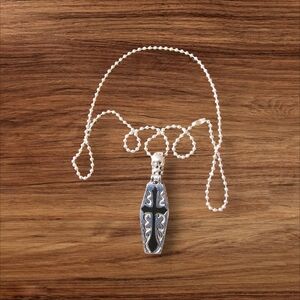 Coffin Necklace with Skeleton inside
